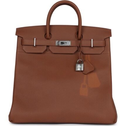 HERMÈS COUP DE SOLEIL BIRKIN HAC 40 GOLD TOGO PALLADIUM HARDWARE