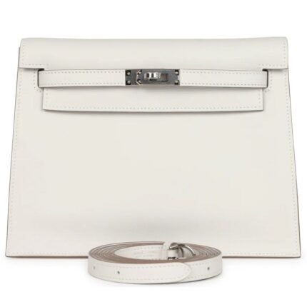 HERMÈS KELLY DANSE GRIS PALE SWIFT PALLADIUM HARDWARE