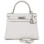 HERMÈS KELLY RETOURNE 28 GRIS PALE TOGO PALLADIUM HARDWARE