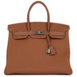 HERMÈS BIRKIN 35 GOLD TOGO PALLADIUM HARDWARE