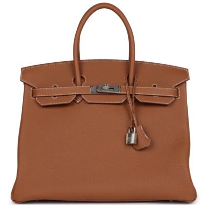HERMÈS BIRKIN 35 GOLD TOGO PALLADIUM HARDWARE