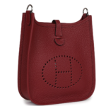 HERMÈS EVELYNE TPM ROUGE H CLEMENCE PALLADIUM HARDWARE