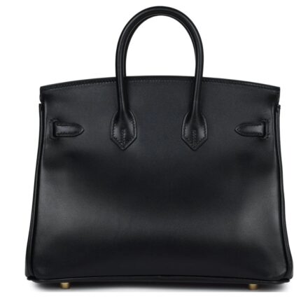 HERMÈS BIRKIN 25 BLACK BOX GOLD HARDWARE