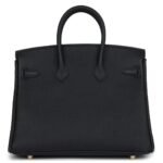HERMÈS BIRKIN 25 BLACK TOGO GOLD HARDWARE