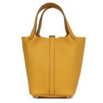 HERMÈS PICOTIN LOCK 18 JAUNE AMBRE CLEMENCE GOLD HARDWARE