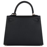 HERMÈS KELLY SELLIER 25 BLACK EPSOM GOLD HARDWARE