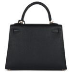 HERMÈS KELLY SELLIER 25 BLACK EPSOM GOLD HARDWARE