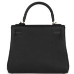 HERMÈS KELLY RETOURNE 25 BLACK TOGO GOLD HARDWARE
