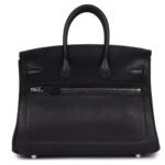 HERMÈS LIMITED EDITION BIRKIN ROCK 25 BLACK VOLUPTO PALLADIUM HARDWARE