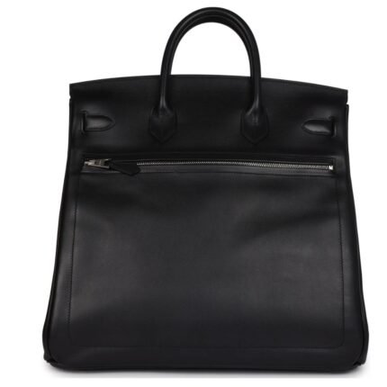 HERMÈS BIRKIN 40 HAC ROCK BLACK EVERGRAIN PALLADIUM HARDWARE