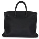 PRE-OWNED HERMÈS BIRKIN 40 BLACK TOGO GOLD HARDWARE