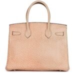 VINTAGE HERMÈS BIRKIN 30 ORANGE DALMATIAN BUFFALO PALLADIUM HARDWARE