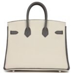 HERMÈS SPECIAL ORDER (HSS) BIRKIN 25 BETON AND ETAIN TOGO BRUSHED PALLADIUM HARDWARE