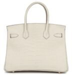 HERMÈS BIRKIN 30 BETON MATTE POROSUS CROCODILE GOLD HARDWARE