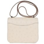 HERMÈS CONSTANCE 18 NATA OSTRICH PALLADIUM HARDWARE