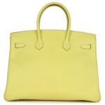 PRE-OWNED HERMÈS BIRKIN 35 SOUFRE EPSOM PALLADIUM HARDWARE