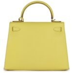 PRE-OWNED HERMÈS KELLY SELLIER 28 SOUFRE EPSOM GOLD HARDWARE