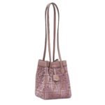 FENDI ORIGAMI MINI TRANSFORMABLE MAUVE PINK FF JACQUARD VELVET MINI-BAG