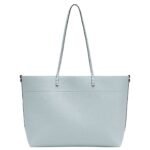 FENDI MEDIUM ROLL BAG LIGHT BLUE SELLERIA SHOPPER WITH 218 HAND-SEWN TOPSTITCHES