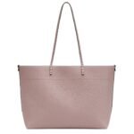 FENDI MEDIUM ROLL BAG MAUVE PINK SELLERIA SHOPPER WITH 218 HAND-SEWN TOPSTITCHES
