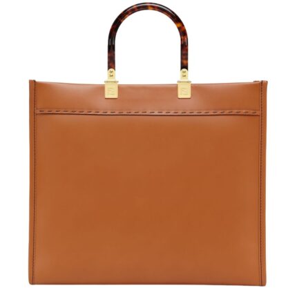 FENDI SUNSHINE MEDIUM BROWN CALFSKIN BAG