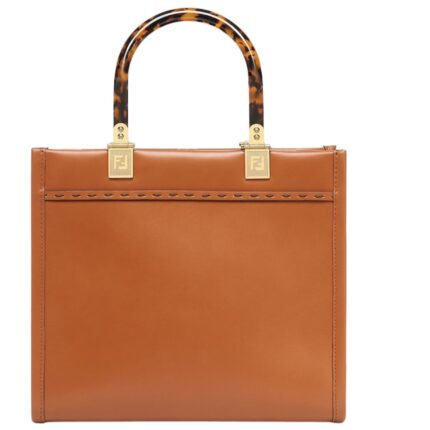 FENDI FENDI SUNSHINE SMALL BROWN CALFSKIN BAG