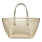FENDI ROLL MINI CHAMPAGNE-COLORED SELLERIA MINI-BAG WITH 62 HAND-SEWN TOPSTITCHES
