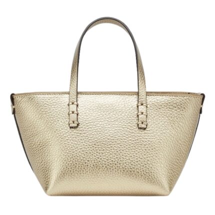 FENDI ROLL MINI CHAMPAGNE-COLORED SELLERIA MINI-BAG WITH 62 HAND-SEWN TOPSTITCHES