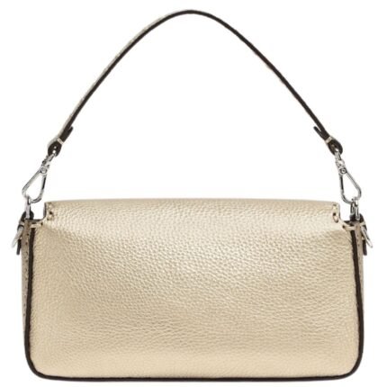 FENDI BAGUETTE CHAMPAGNE-COLORED SELLERIA BAG WITH 612 HAND-SEWN TOPSTITCHES