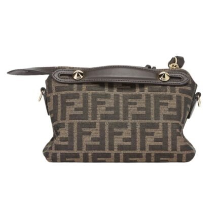 FENDI BY THE WAY SOFT MINI BROWN FF JACQUARD FABRIC MINI BAG