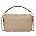 FENDI BAGUETTE MINI NAPPA LEATHER BAG WITH FF MOTIF