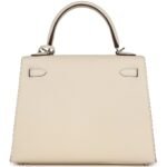 HERMÈS KELLY SELLIER 25 NATA VERSO EPSOM PALLADIUM HARDWARE