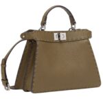 FENDI PEEKABOO ISEEU SMALL SELLERIA BAG WITH 556 HAND SEWN TOPSTITCHES