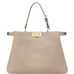 FENDI PEEKABOO SOFT LARGE LEATHER BAG