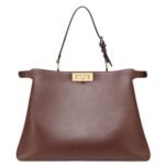 FENDI PEEKABOO SOFT LARGE LEATHER BAG