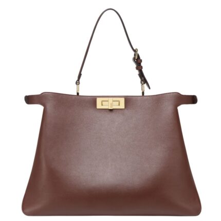 FENDI PEEKABOO SOFT LARGE LEATHER BAG
