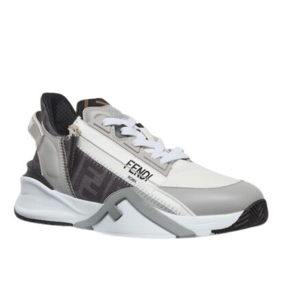 FENDI FLOW LEATHER LOW-TOPS