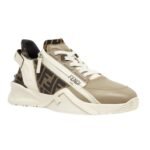 FENDI FLOW LEATHER LOW-TOPS