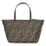 FENDI ROLL MINI BROWN FF JACQUARD MINI BAG