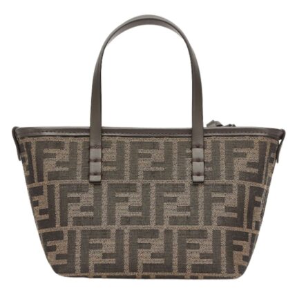 FENDI ROLL MINI BROWN FF JACQUARD MINI BAG