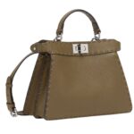 FENDI PEEKABOO ISEEU SMALL SELLERIA BAG WITH 556 HAND-SEWN TOPSTITCHES
