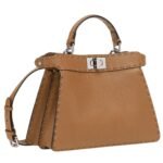 FENDI PEEKABOO ISEEU SMALL SELLERIA BAG WITH 556 HAND-SEWN TOPSTITCHES