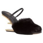 FENDI FIRST MINK HIGH-HEEL SANDALS