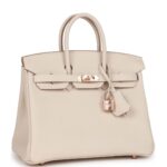 HERMÈS BIRKIN 25 CRAIE TOGO ROSE GOLD HARDWARE