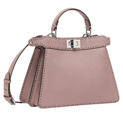 FENDI PEEKABOO ISEEU SMALL SELLERIA BAG WITH 556 HAND SEWN TOPSTITCHES