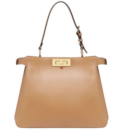 FENDI PEEKABOO SOFT MEDIUM LEATHER BAG