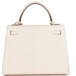 HERMÈS SPECIAL ORDER (HSS) KELLY SELLIER 25 NATA VERSO CHEVRE BRUSHED GOLD HARDWARE
