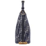 FENDIGRAPHY SMALL DARK BLUE FF CHENILLE BAG