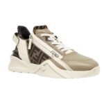 FENDI FLOW LEATHER LOW-TOPS