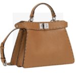 FENDI PEEKABOO ISEEU SMALL SELLERIA BAG WITH 556 HAND-SEWN TOPSTITCHES
